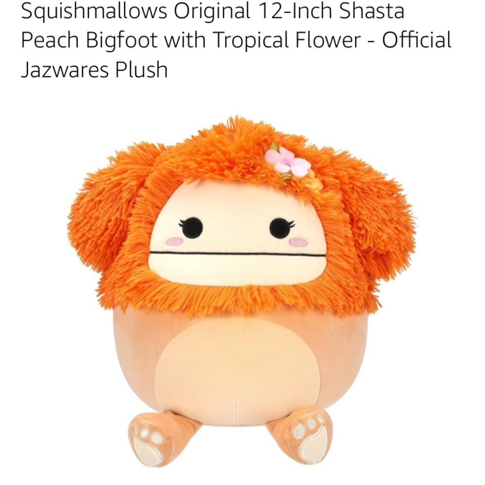 SQUISHMALLOW SHASTA 12” BIGFOOT! NWT. SMOKE FREE HOME!